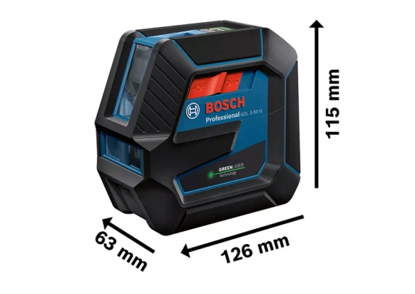 Laser krzyżowy Bosch GCL 2-50 G 0601066M01 + statyw