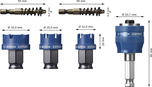 Zestaw pił otwornic Bosch EXPERT Sheet Metal 22/25/32 x 5 mm 2608900502