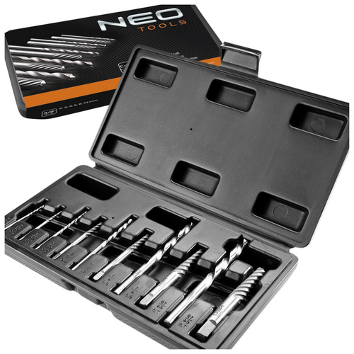 Wykrętaki do zerwanych śrub z wiertłami pilotującymi NEO Tools 09-609