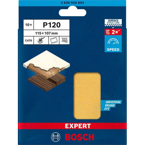Papier ścierny Bosch EXPERT C470 115x107mm G120 10szt.