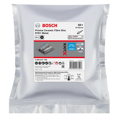 Tarcza fibrowa Bosch Prisma R781 - P60, zestaw 25szt.