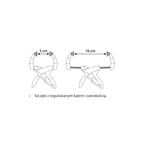 Ścisk sprężynowy stopniowy 6x16cmdł. ścisku 21 cm Piher