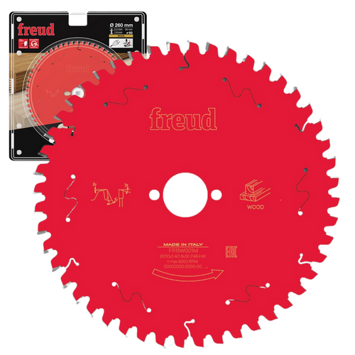 Tarcza do cięcia drewna 260x2,4/1,8x30 mm Z60 Freud FR26W001M