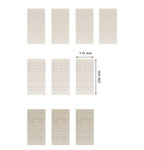 Zestaw siatek ściernych Bosch EXPERT M480 115 x 230 mm, 10 szt.