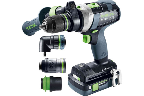 Wiertarko-wkrętarka udarowa akumulatorowa QUADRIVE TPC 18/4 I-Set/XL 577248 Festool