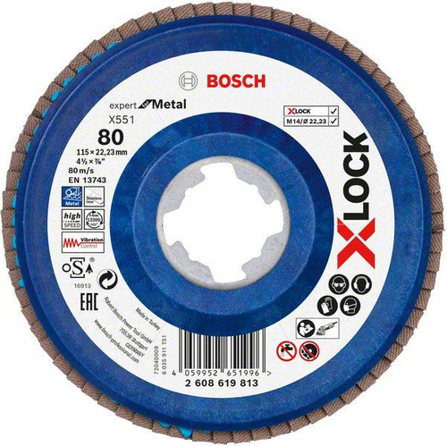 Tarcza listkowa X551 Expert for Metal X-LOCK 115x22,23x80 Bosch 2608619813