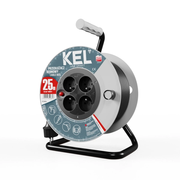 Przedłużacz bębnowy KEL PB-CR/S/25M/3X1/H05VV-F 