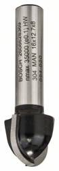 Frez promieniowy wypukły, 8 mm, R1 8 mm, D 16 mm, L 12,4 mm, G 45 mm Bosch 2608628369