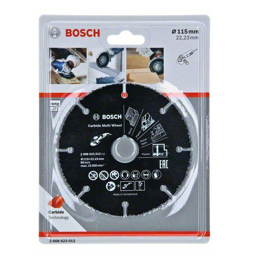 Tarcza tnąca Bosch Multi Wheel 115mm - Bosch Carbide, multimaterial