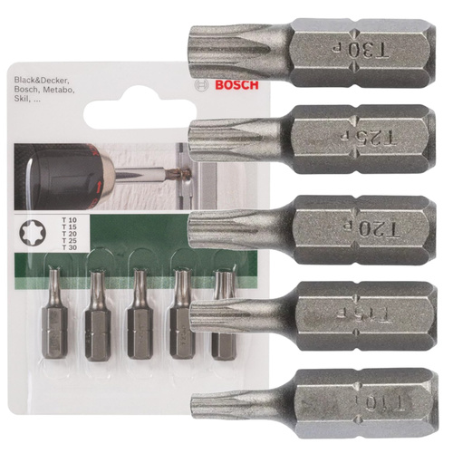 Zestaw 5 szt. bitów TX10, TX15, TX20, TX25, TX30 Bosch 2609255970