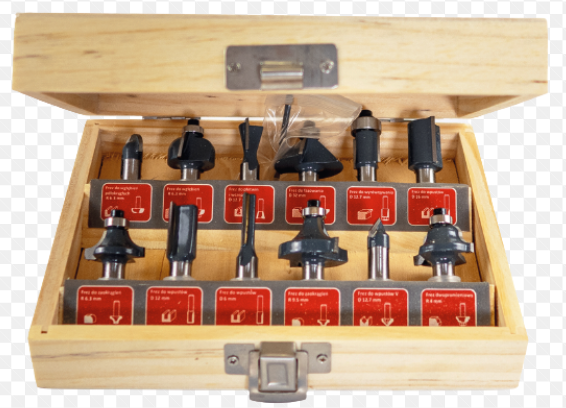 Proline frezy do drewna 8mm, zestaw 12el. 93122