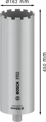 Koronka wiertnicza do pracy na mokro 162x450 mm. Bosch 2608601799
