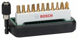 12-częściowy zestaw bitów do wkrętarki z powłoką TiN, mieszany (S, PH, PZ, T, HEX) Bosch 2608255992