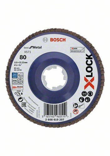 Tarcza listkowa X571 Best for Metal X-LOCK, wersja prosta 115x22,23x80 Bosch 2608619207