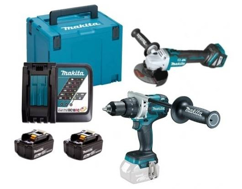 Zestaw COMBO wkrętarka szlifierka Makita DLX2255TJ 2x5.0 Ah