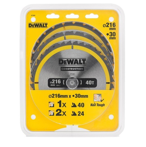 Zestaw tarcz do cięcia drewna Dewalt DT1962