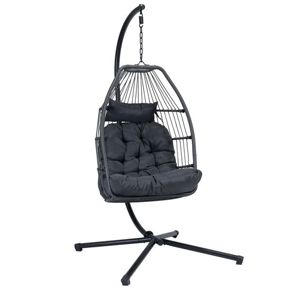 Fotel wiszący Belivio FLORES grafitowy