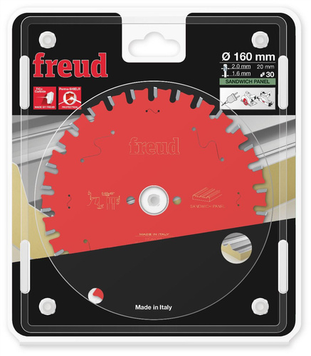 Tarczo do cięcia płyty warstwowej 160x20x2,0/1,6 Z30 Freud FR06X001H