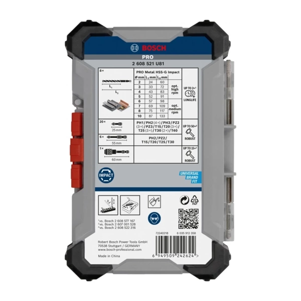 Zestaw bitów i wierteł Bosch 2608521U81