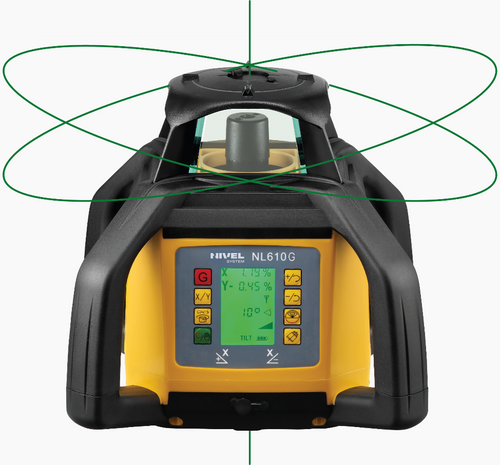 Niwelator laserowy, rotacyjny z zieloną wiązką NIVEL NL610G Digital