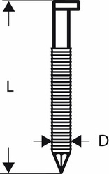 Gwóźdź łączony papierem, łeb D, SN34DK 75R Bosch 2608200016