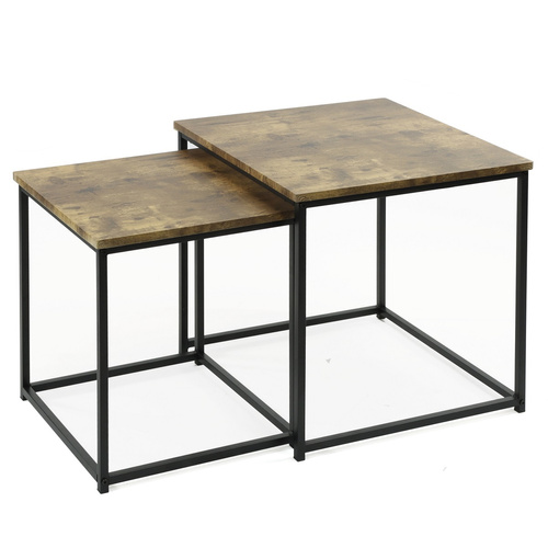 Zestaw stolików Belivio VERSO RUSTICAL OAK