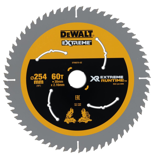 Tarcza tnąca do drewna 254x30mm 60T Dewalt DT90275-QZ