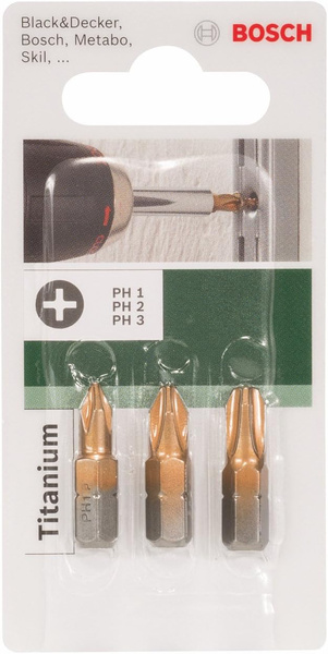 Zestaw 3 szt. bitów PH1, PH2, PH3 Bosch 2609255965