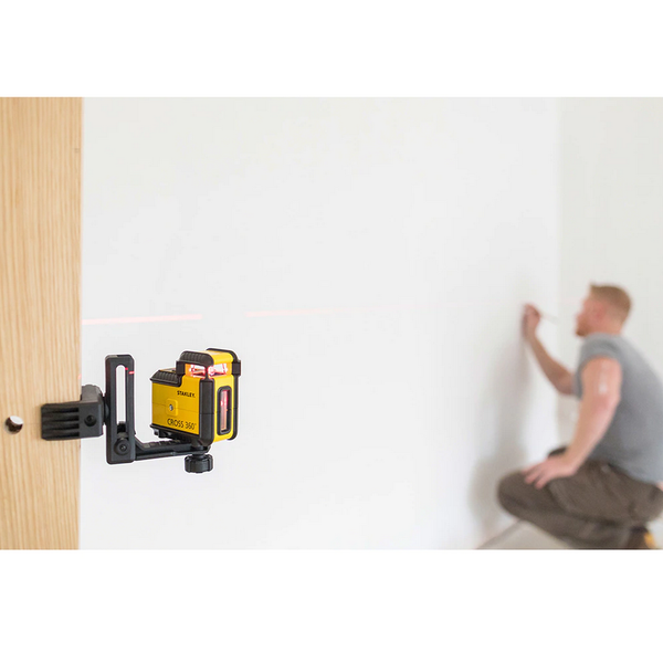 Zestaw laserowy STANLEY 360° Cross - czerwony ze statywem, uchwytem i etui