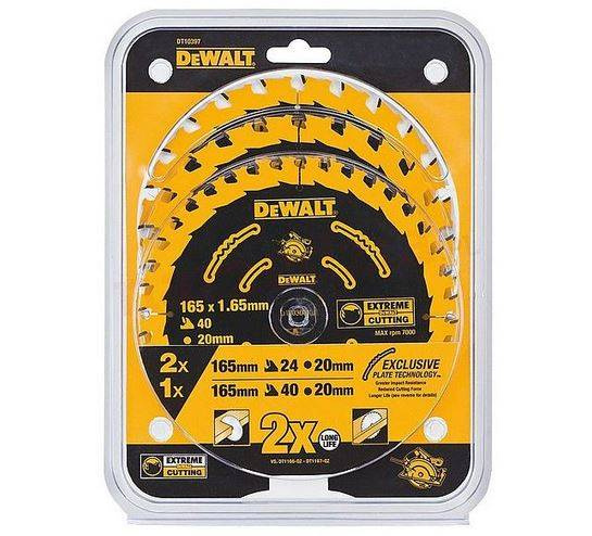 Zestaw 3 szt. tarcz do drewna Dewalt DT10397