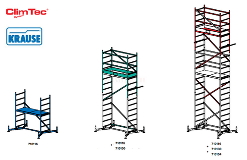 ClimTec Krause 710130 Aluminiowe rusztowanie - 1 kondygnacja