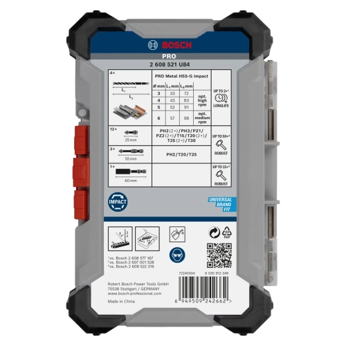 Zestaw bitów i wierteł Bosch 2608521U84