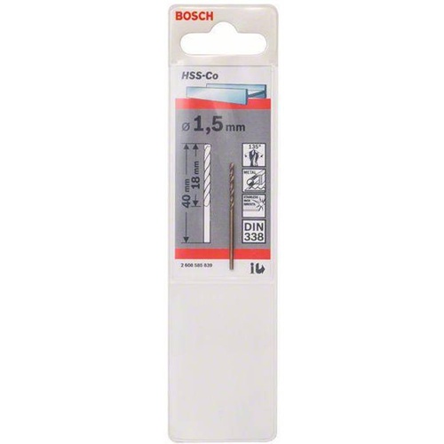 Wiertło do metalu Bosch 2608585839 HSS-Co 1,5x18x40mm