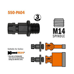 Adaptor M14 do otwornic 552.5 CMT 550-PA04