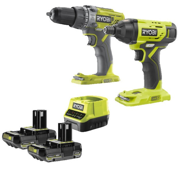 Zestaw elektronarzędzi Ryobi R18CK2-2C20G