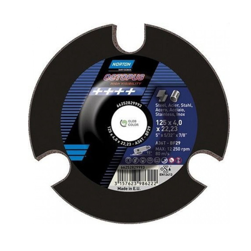 Tarcza do szlifowania Norton Octopus 125x4,0 P60 66252829993