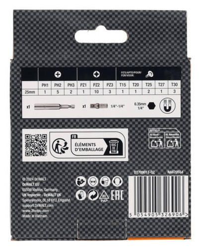 Zestaw bitów Dewalt DT70901T-QZ