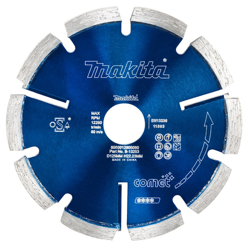 Tarcza tnąca do betonu, diamentowa Makita Comet, 125 x 22,23 mm B-13253