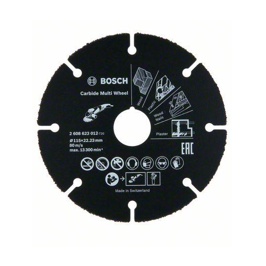 Tarcza tnąca Bosch Multi Wheel 115mm - Bosch Carbide, multimaterial