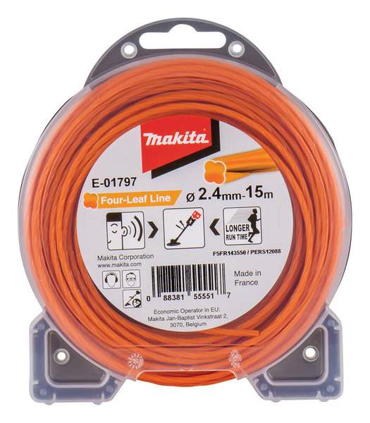 Żyłka nylonowa „Koniczyna” 2,4 mm x 15 m Makita E-01797