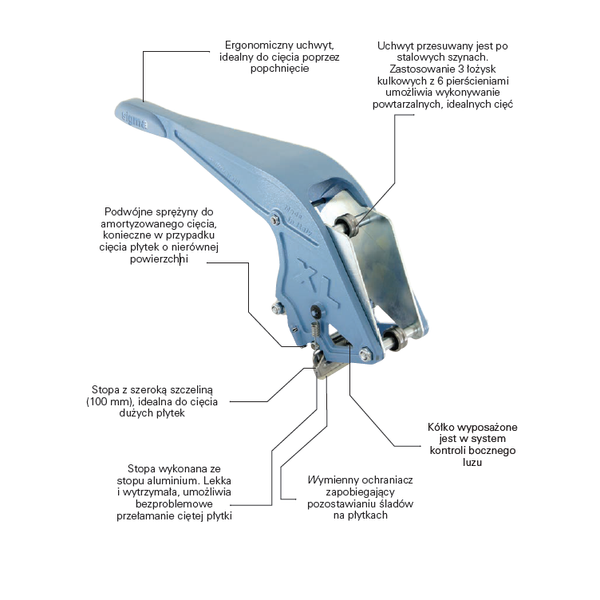 Przecinarka do glazury Sigma ART-12D1 - długość cięcia 205cm