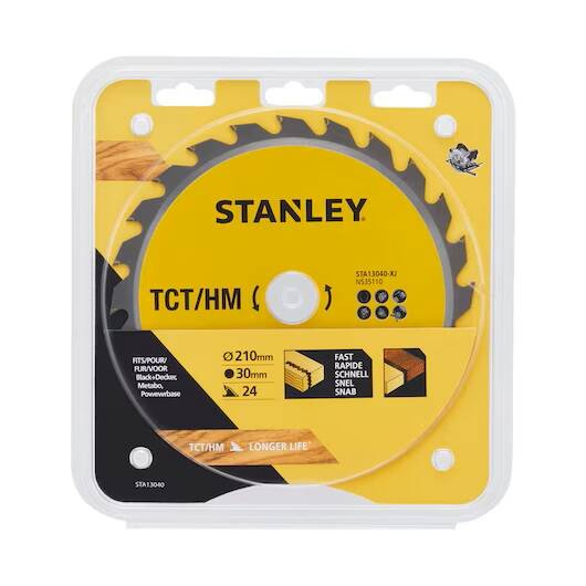 Tarcza do cięcia drewna TCT/HM 210x30 24z Stanley STA13040-XJ