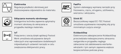 Akumulatorowa wiertarko-wkrętarka udarowa QUADRIVE TPC 18/4 5,2/4,0 I-Plus FESTOOL 575605