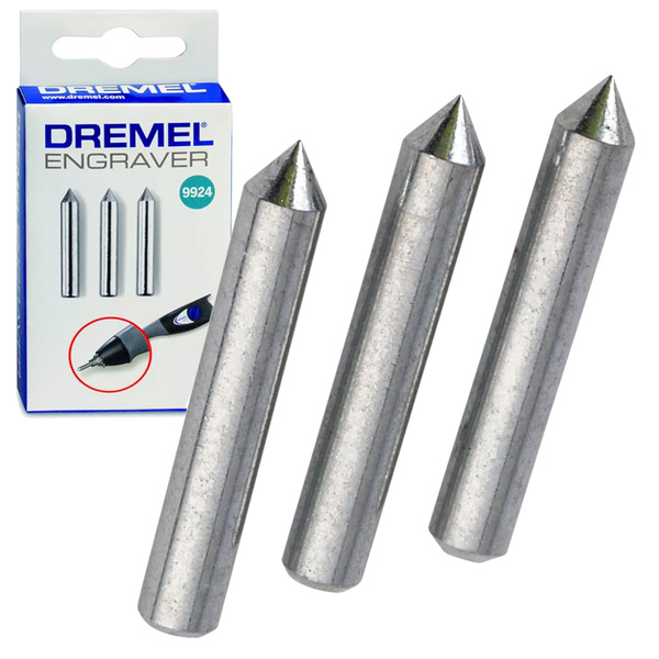 Zestaw 3 szt. karbidowych końcówek do grawerowania Dremel 26159924JA
