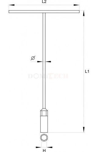 Yato YT-1571 Klucz nasadowy typu T 8 mm