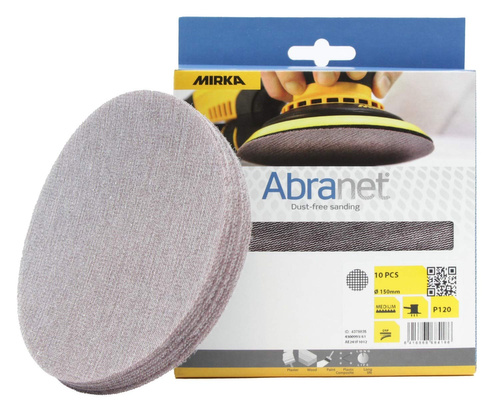 Krążki szlifierskie 150 mm P120 Mirka Abranet AE241F1012 10 szt.