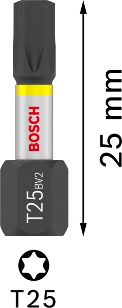 Zestaw 25 szt. bitów TX25 Bosch PRO Torx Impact 2607002806