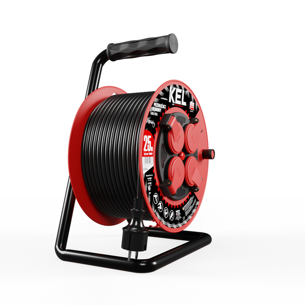 Przedłużacz bębnowy Kel Professional W-97054, 25M/3X1,5