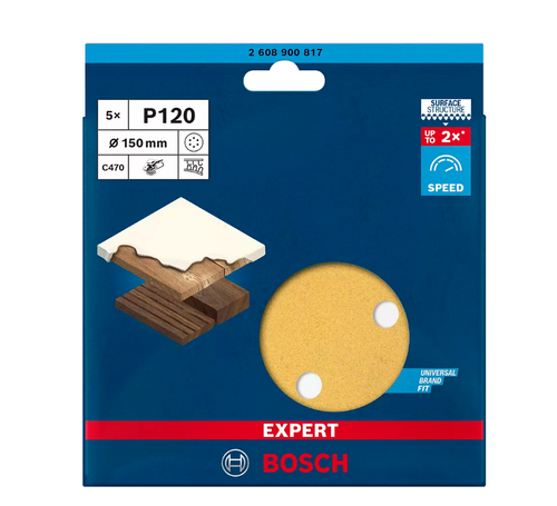 Papier ścierny Bosch EXPERT C470 150 mm, G 120, 5 szt. 2608900817
