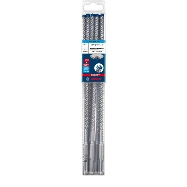 Wiertło udarowe SDS plus-7X 6,5 x 200 x 265 mm Bosch EXPERT 2608900165 (10 sztuk)